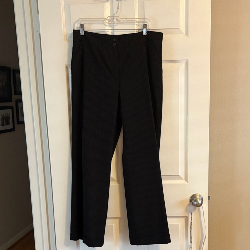 Alfani Black Pinstripe Women's Trousers, size 12